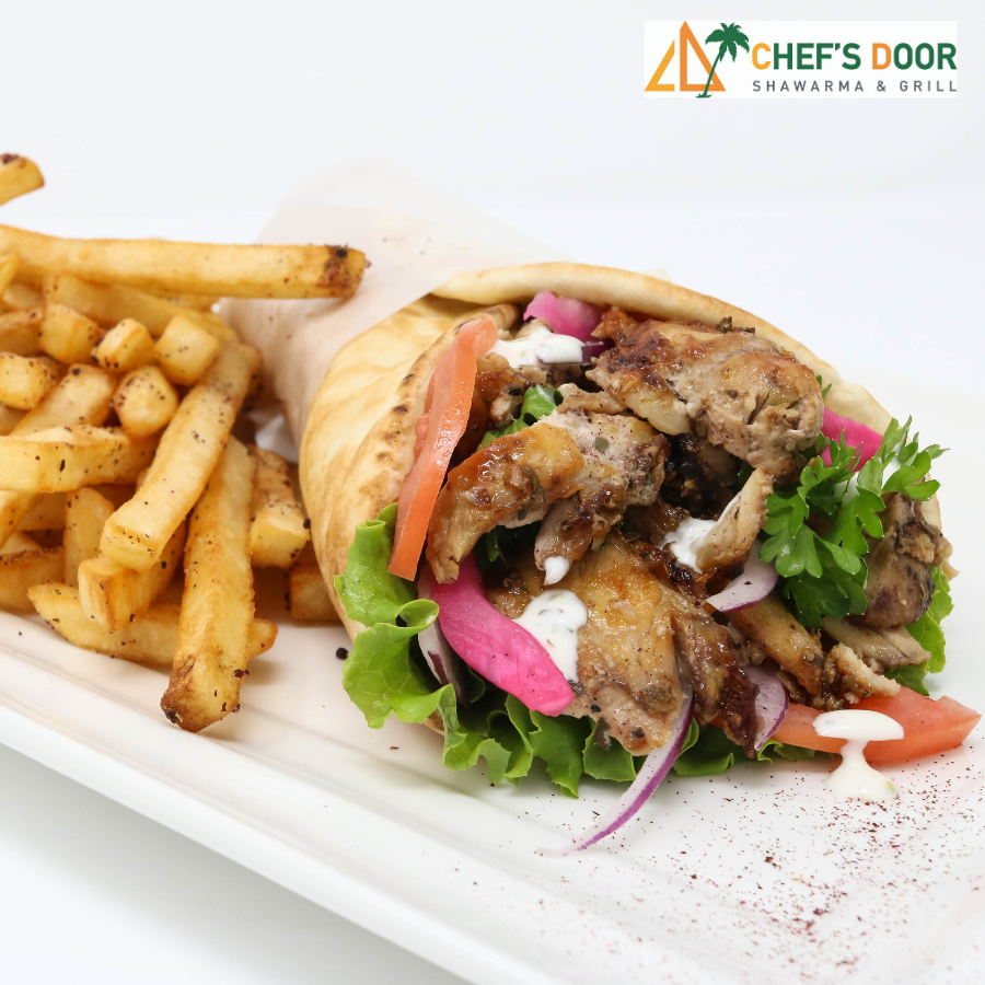 chef's door shawarma and fries image